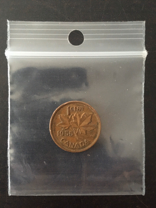 1955 Canada 1 Cent Canadian Penny in Arts & Collectibles in Markham / York Region - Image 2