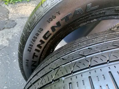 one pair of Continental CrossContact LX Sport all season tires off rim. In great condition. No damag...