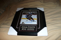 adam foote signed 8 x 10 etched mat