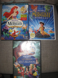 Disney~The Little Mermaid Ariel's Beginning & 2 DVD Movies