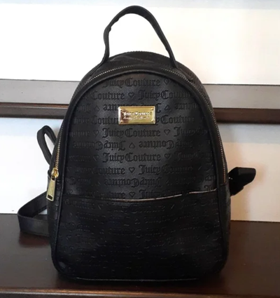 Juicy Couture black logo embossed Mini Backpack, View more