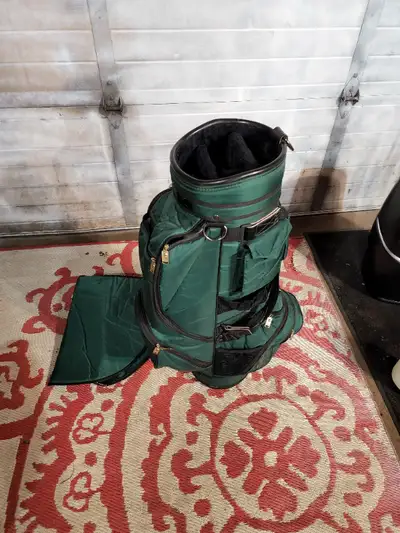 big large Green Golf Bag carry strap cooler pocket- good workin, View more