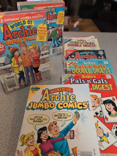 Dive into a world of classic fun with this collection of Archie Comics! This set includes a variety...
