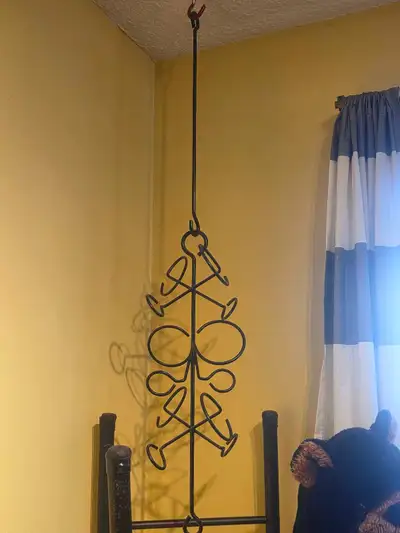 wrought iron hanging wine rack , View more