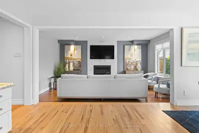 SECTIONAL /CHAISE GREY LINEN WOOD LEGS MODERN REVERSABLE CHAISE, View more