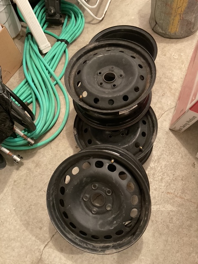 Used steel rims for said vehicles, black, very good condition, start to get ready for winter. Sold i...