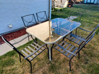 Patio Set with 6 Chairs $80