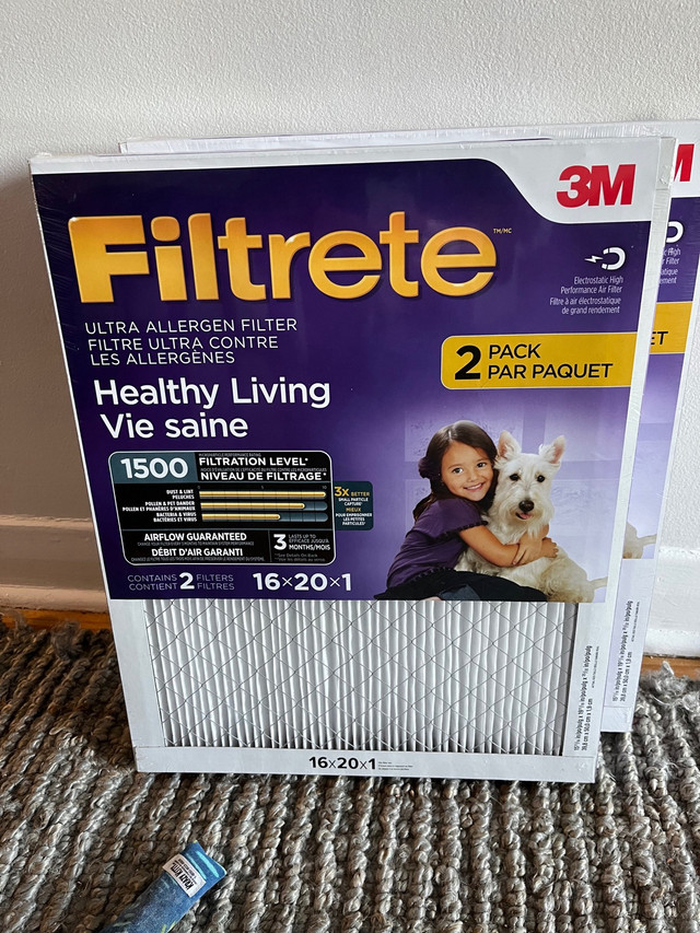 Filtrate Ultra Allergen Filters 16x20x1 in Heaters, Humidifiers & Dehumidifiers in Ottawa