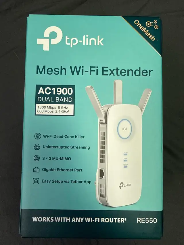 TP-Link RE550 AC1900 Range Extender - Like New in Networking in City of Toronto - Image 2