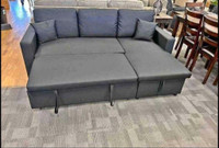 "Sophisticated Simplicity: Sleek  Fabric Sectional Sofa Bed"