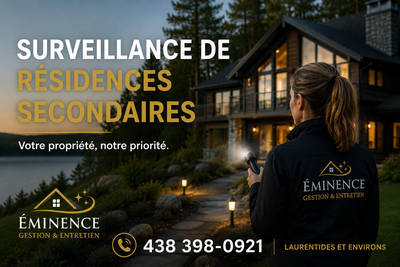 Votre propriété est entre bonnes mains pendant votre absence. Vous possédez un chalet, un condo ou u...