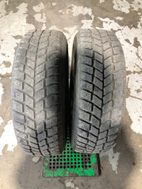 Two 15" Five Bolt Honda Acura Winter Rims Tires Steelies