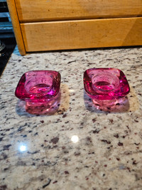 Pink tea light bases