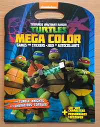 Ninja Turtles Mega Color - Jeux et autocollants (neuf)