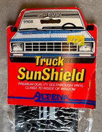 Vintage Chevy Premium Quality See-Through Vinyl Truck Sun Shield