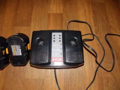 Ryobi two 18v battery charger, View more