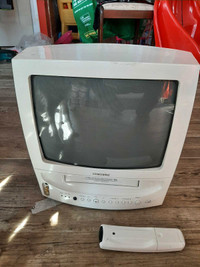 White VHS 14" TV