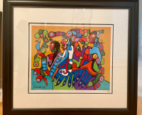 Norval Morrisseau Shaman & Disciples artwork framed signed