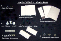 Vertical Blind, replaceable parts, new