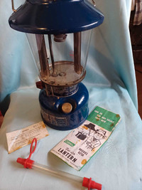 Coleman blue 621 lantern with metal case