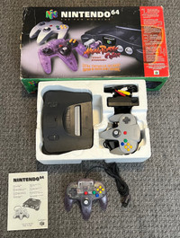 Nintendo 64 in original box with 3 games