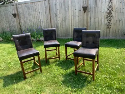 FREE: Brown Leather Chairs., View more