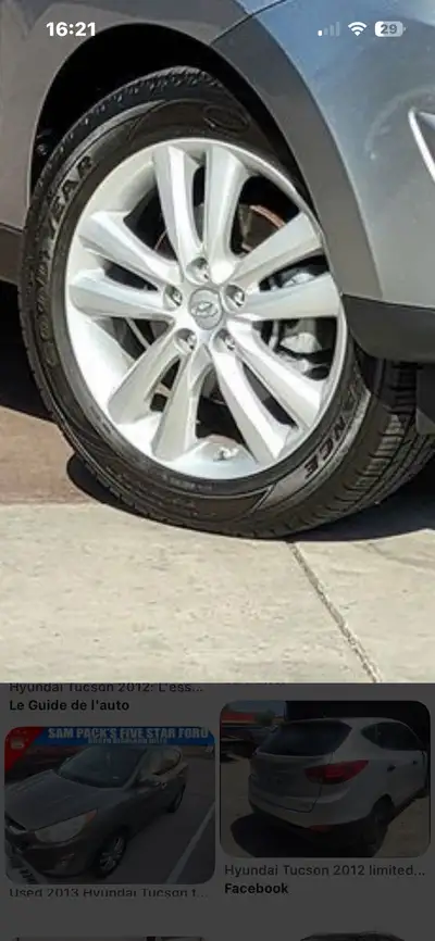 4 Pneus neuf sur mag Hyundai Tucson 2012 225/60/r17