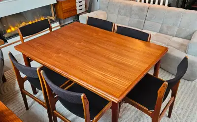 Six Teak Dining Chairs Midcentury Danish, View more