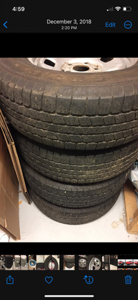 Set of 265/70/17 tires on factory rims