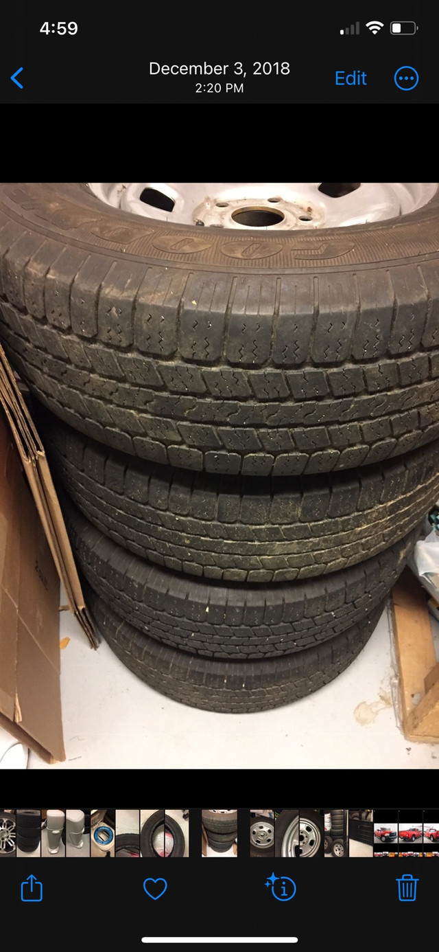 Set of 265/70/17 tires on factory rims in Tires & Rims in Ottawa