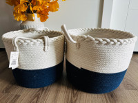 2 sets of blanket laundry baskets/ handles 
