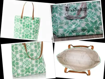 NEW - Thirty-one Around Town Tote Deco Palm Pebble NWT, View more