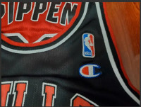Rare Chicago bulls champion reversable pippen jersey YOUTH LG
