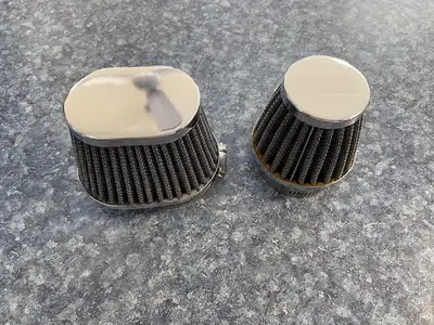 NEW 1 - 54mm inlet ROUND POD 1 - 49mm inlet OVAL POD 1 - YAMAHA -XS360 (76-77) -XS400 (76-81) -XS400...