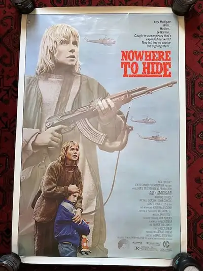 Original NOWHERE TO HIDE (1987) Rolled 1 Sheet Movie Poster, View more