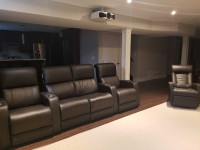 Premium leather notarized reclining sofas 