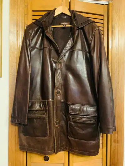 Natural leather WARM Men’s JACKET size XL, View more