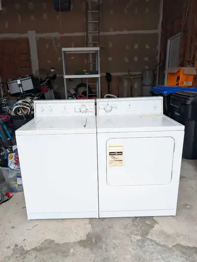 This Kenmore washer and dryer set offers reliable performance for your laundry needs. The set includ...