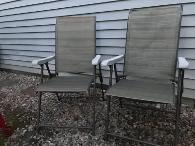 chaises de jardin / patio pliables en métal