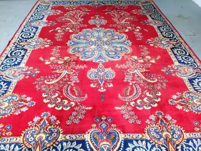 Handmade Wool Vintage Persian RugSize:12.5 X 8.9 ft, View more