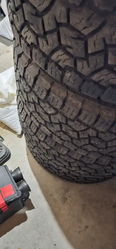 Even ware still good amount of tread, does not come with rims located in petawawa