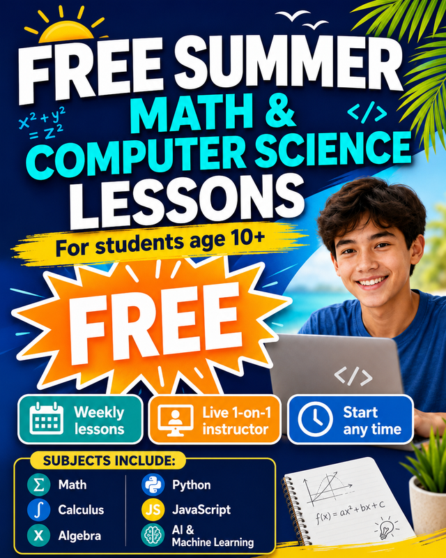 Math and Programming Courses for Students ages 10+556568349781544962