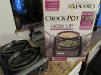 Crock pots, two 1 quart slow cookers in one unit, $20