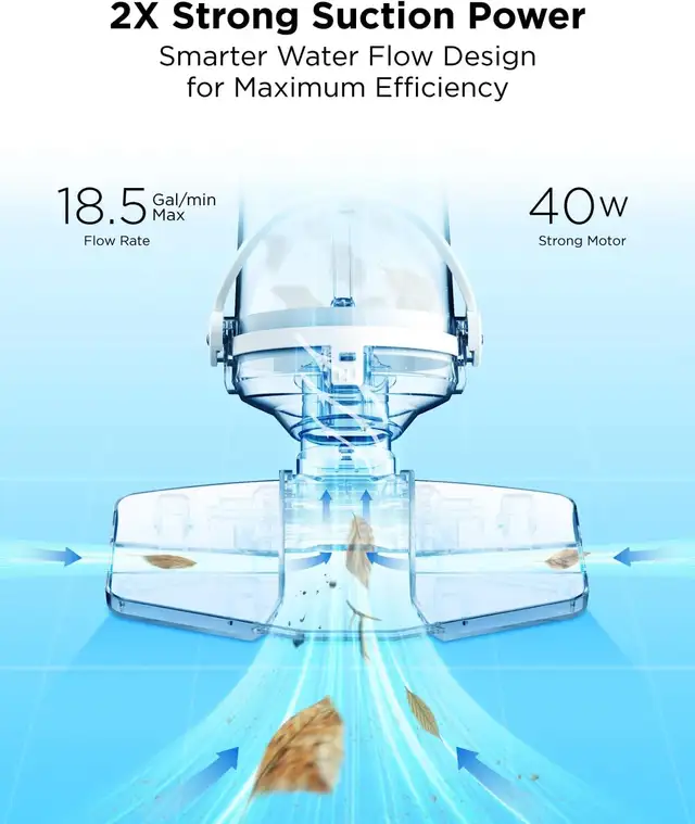 InoKraft Cordless Pool Vacuum Cleaner, Rechargeable, Handheld Po63838169147651121