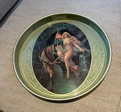 Clysmic King of Table Waters Advertising Tray , View more