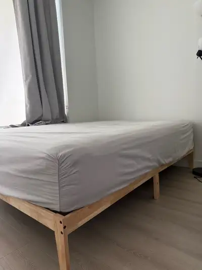 Queen size Mattress and frame, View more
