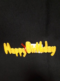 Yellow Plastic Happy Birthday