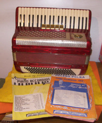 Accordion Scandalli 120 Bass With Case-Sounds Great-