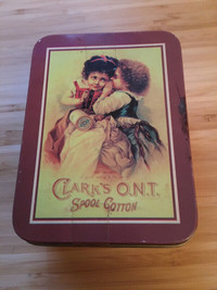 Vintage Collector's Christmas Tin (filled with bobby pins)