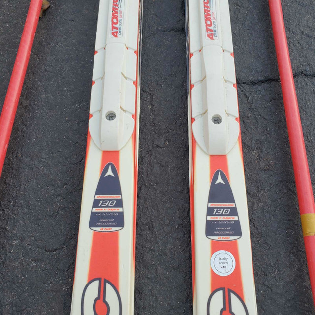 130cm Atomic Cross Country Skis $140SNS PROFIL Bindings 105cm Po in Ski in Barrie - Image 2